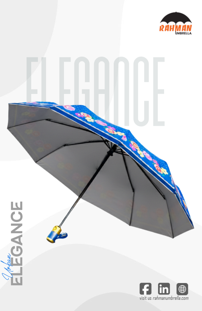 Rahman Blue Floral Print Umbrella
