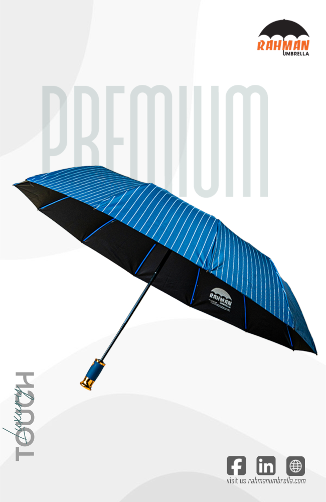 Rahman Umbrella Classic Blue Stripe Umbrella