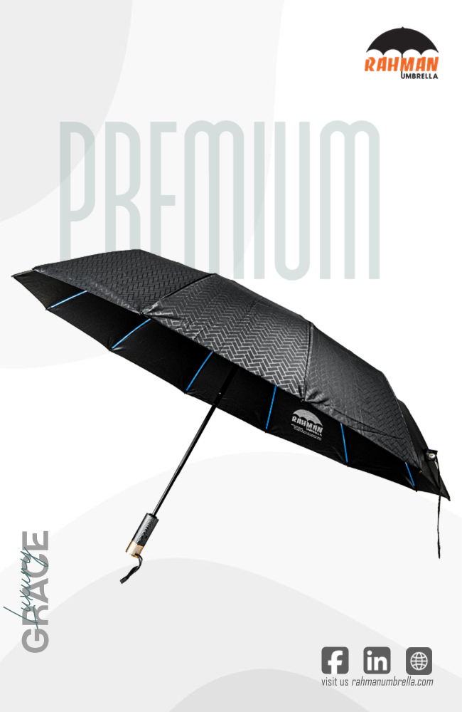 Rahman Premium Black Textured Umbrella