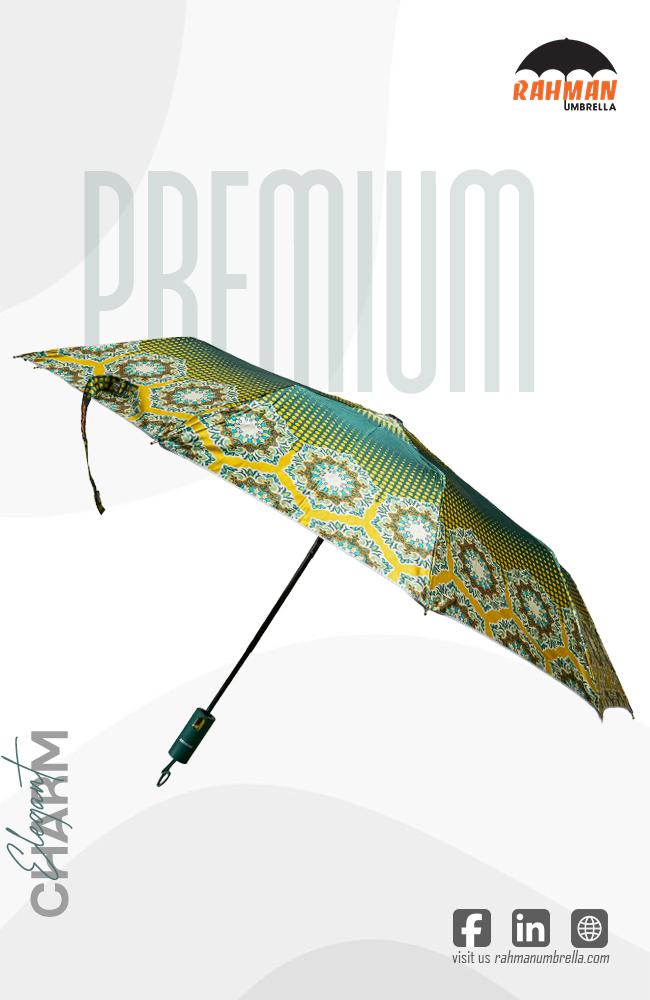 Rahman Premium Geometric Floral Design Umbrella