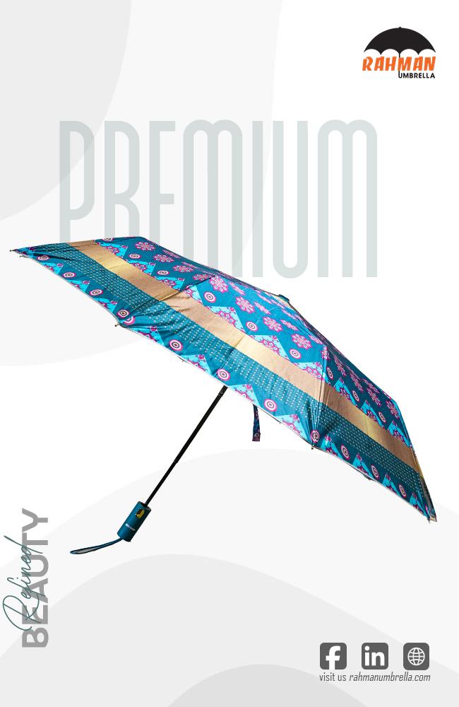 Rahman Premium Blue Floral Pattern Umbrella