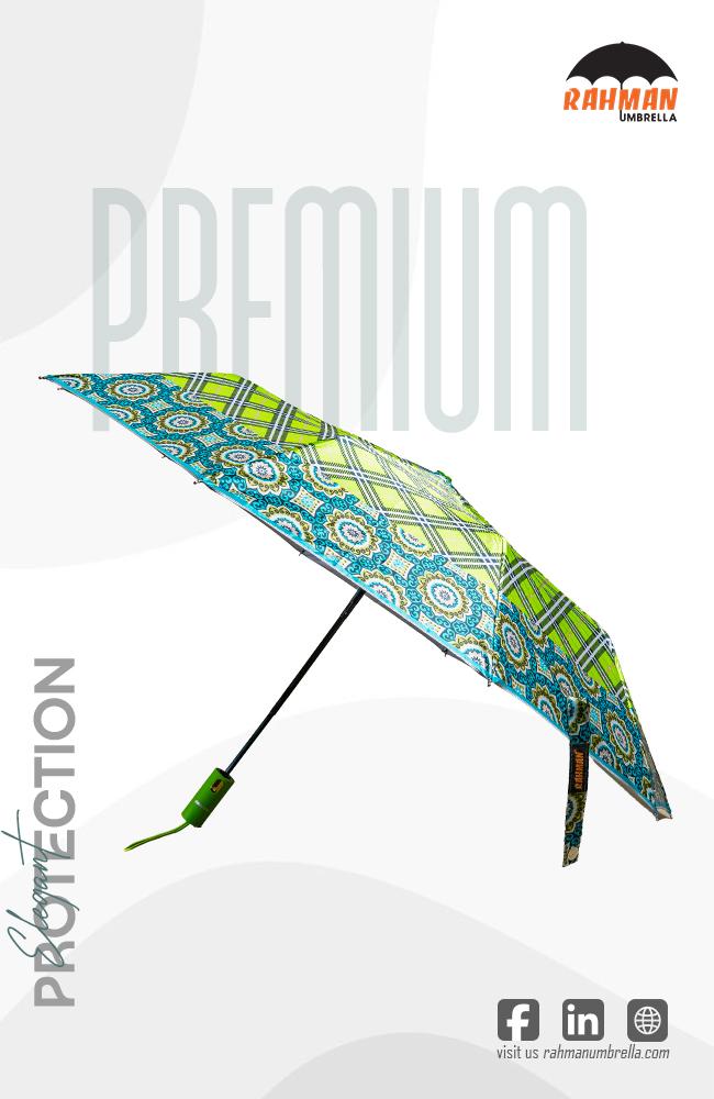 Rahman Premium Green Check Pattern Umbrella