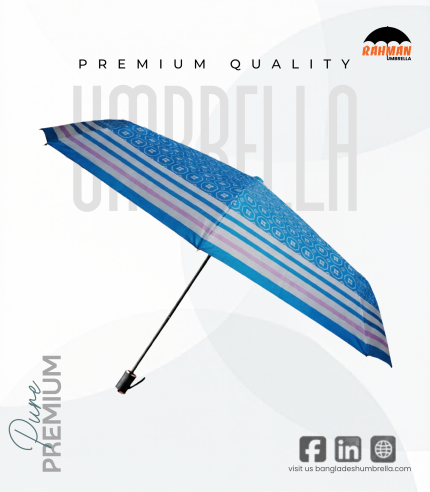 Rahman Umbrella Classic Blue Geometric Pattern Umbrella