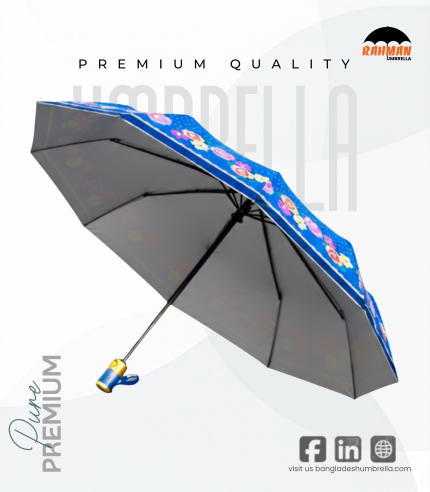 Rahman Umbrella Blue Floral Print Umbrella