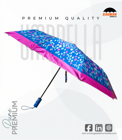 Rahman Umbrella Royal Blue & Pink Burst Umbrella
