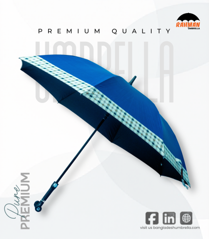 Rahman Premium Walking Stick Umbrella (Royal Blue)