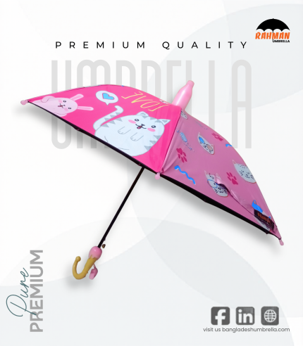 Rahman Kids Ice Cream Handle Umbrella – Pink Cat Theme