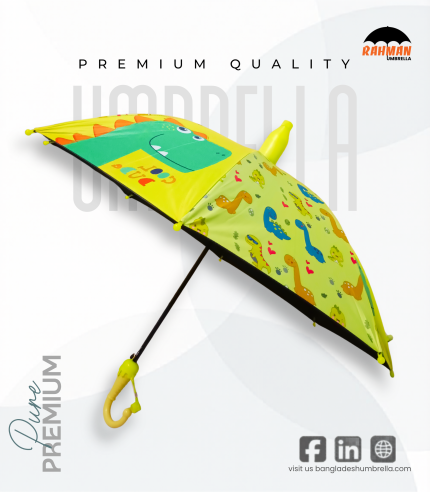 Rahman Kids Ice Cream Handle Umbrella – Yellow Dino Adventure