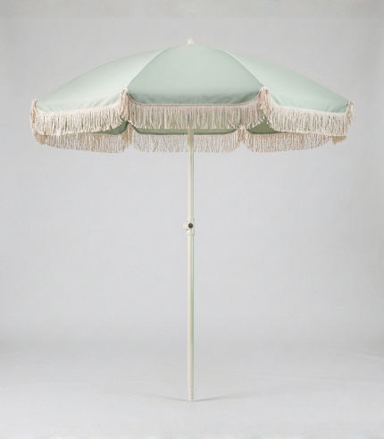 Premium Outdoor Tassel Umbrella (Sage Green)